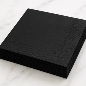 Custom Black Paper Napkins for Hospitality & Foodservice