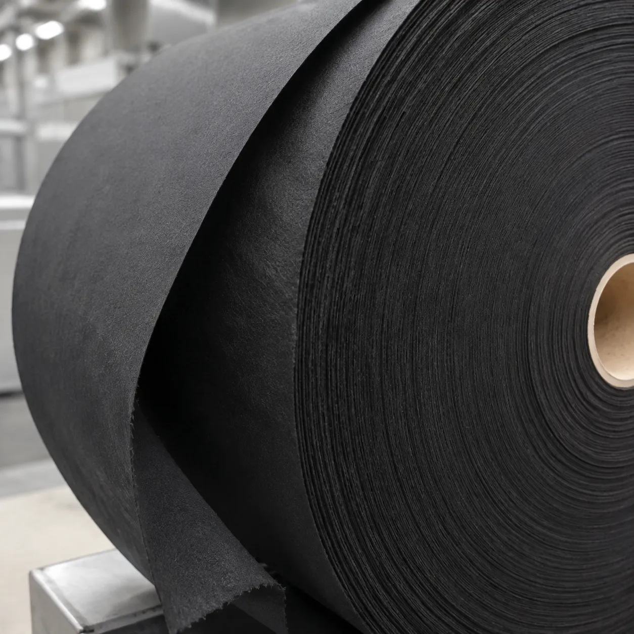Black tissue jumbo roll for napkin converting