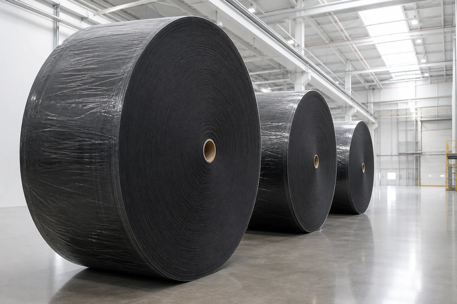 Black toilet paper parent roll