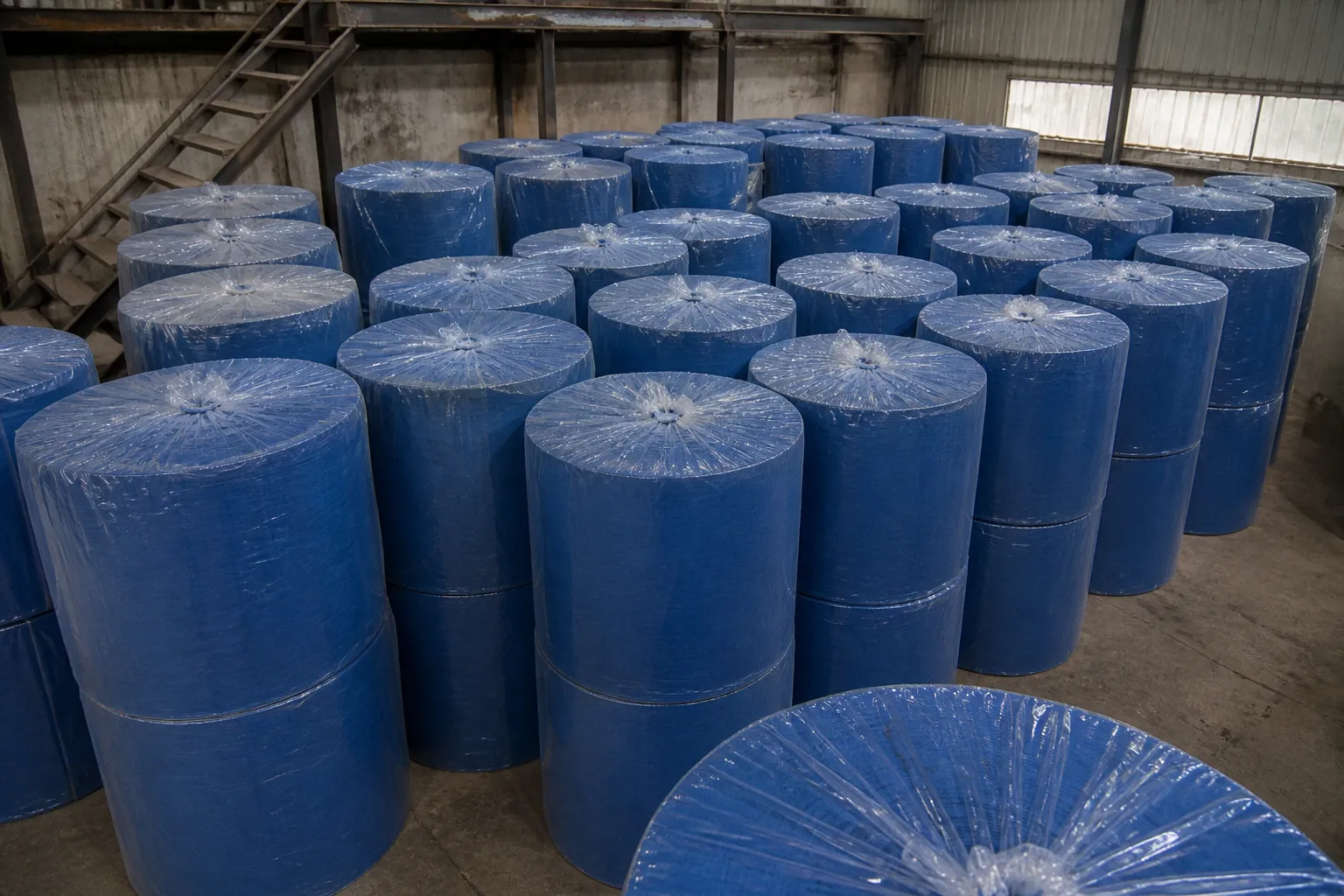 Dark blue hand towel jumbo roll for converting