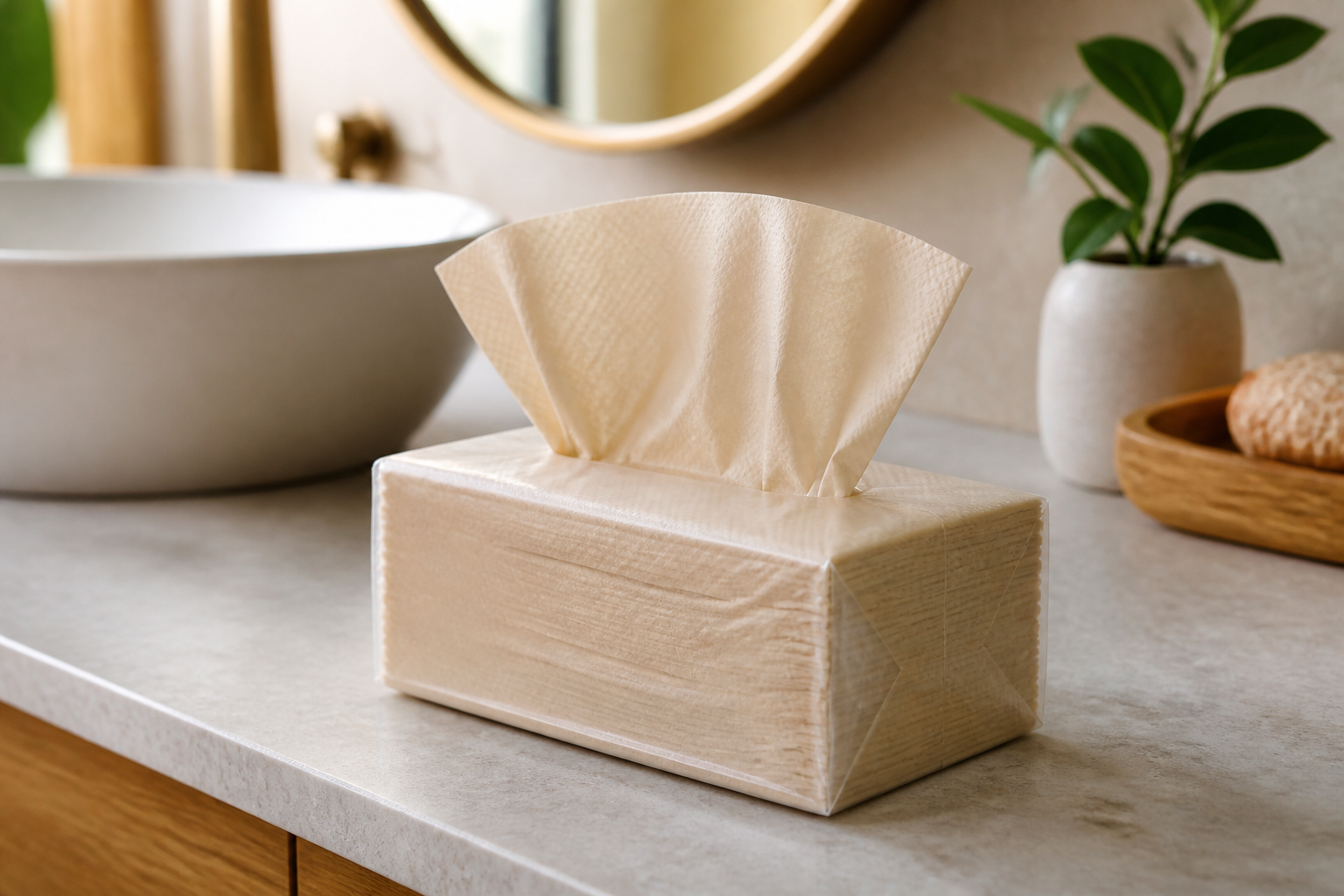 Natural Brown Facial Tissue with Sustainable Fiber Solutions - Image 4