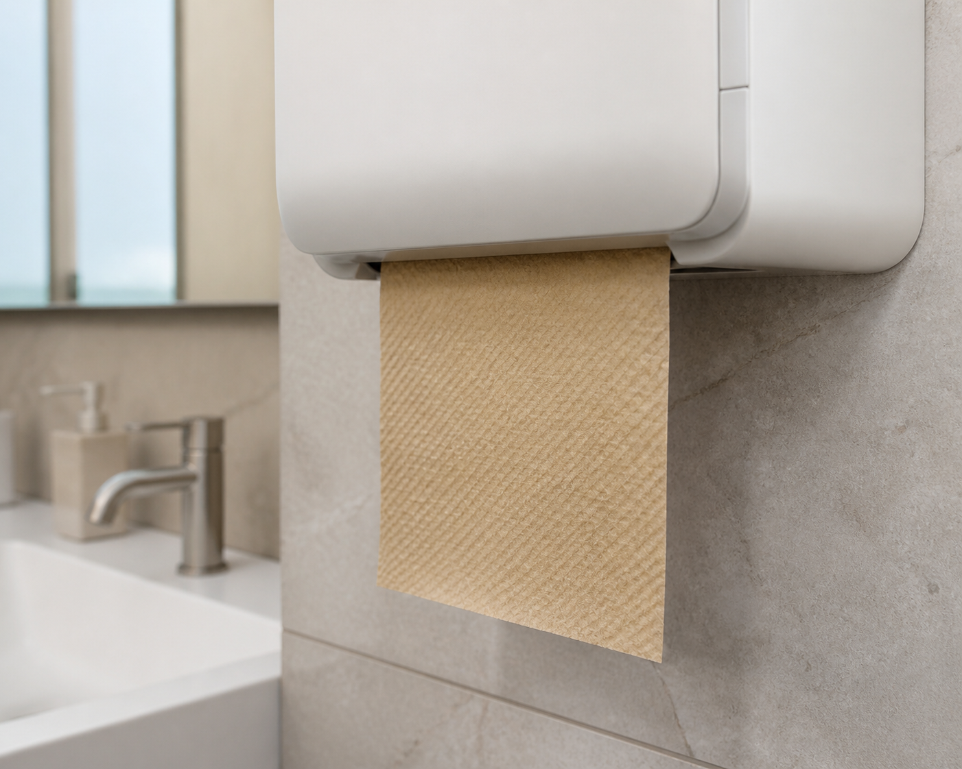 Eco-friendly natural brown paper hand towel