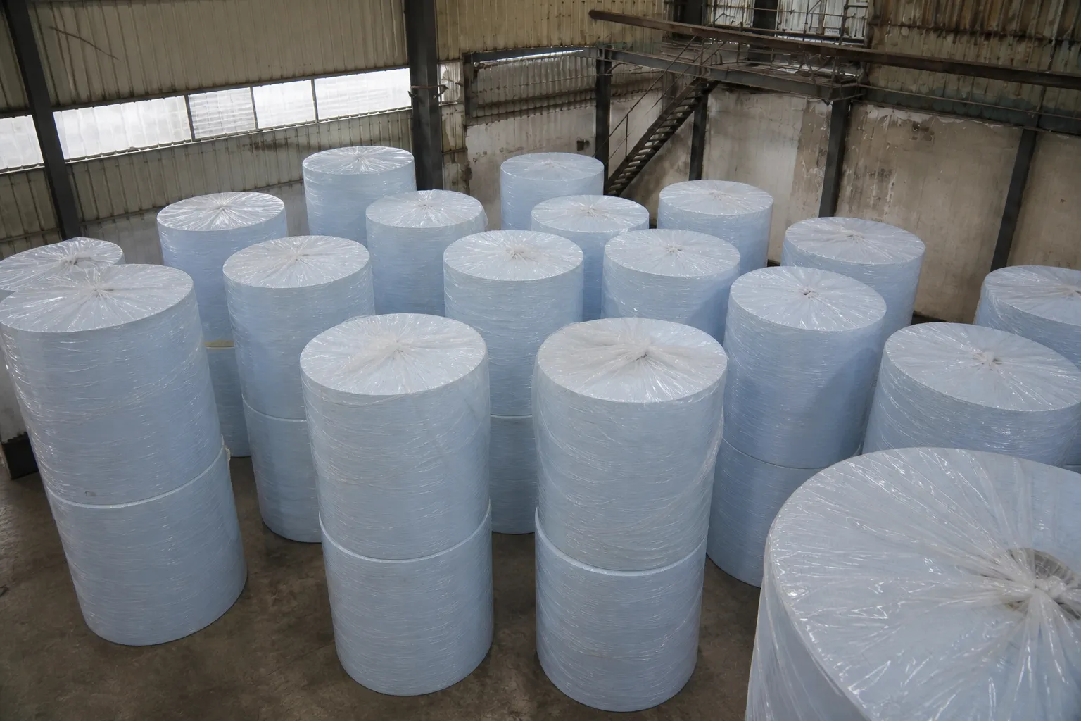 Light Blue Kitchen Towel Jumbo Roll for Converting - Image 2