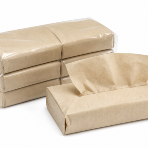 Natural Brown Facial Tissue with Sustainable Fiber Materials
