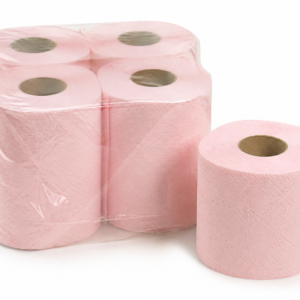 Pink Toilet Paper Rolls for Hospitality and Retail