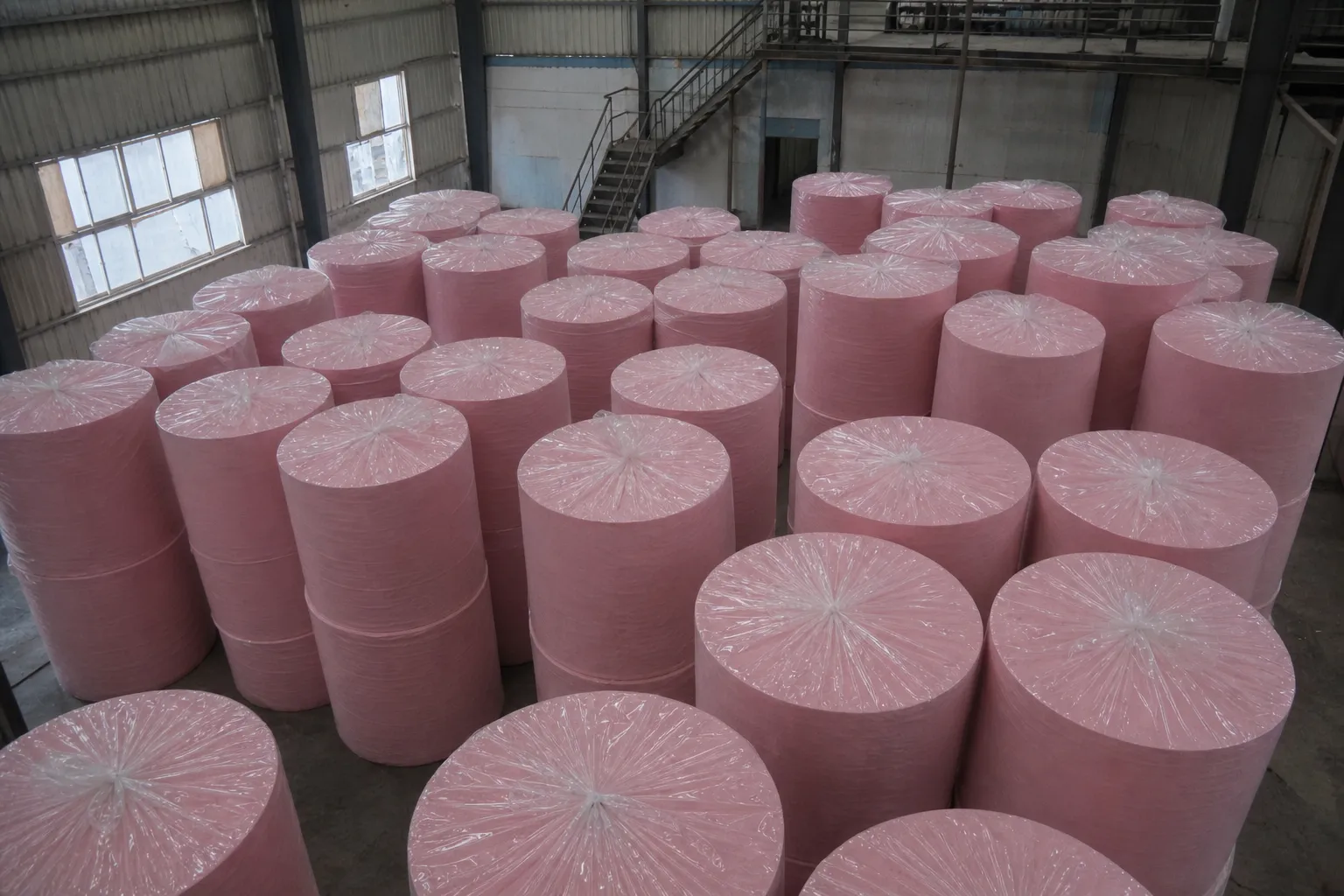 Pink toilet tissue jumbo rolls in bulk