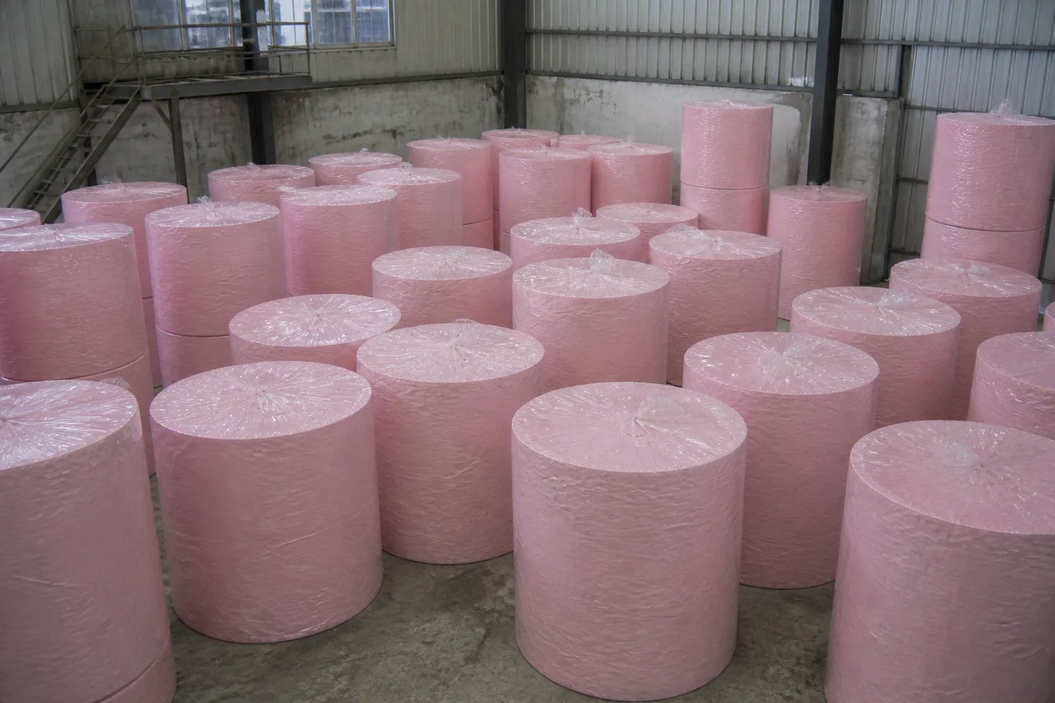 Pink toilet tissue parent roll for bulk supply