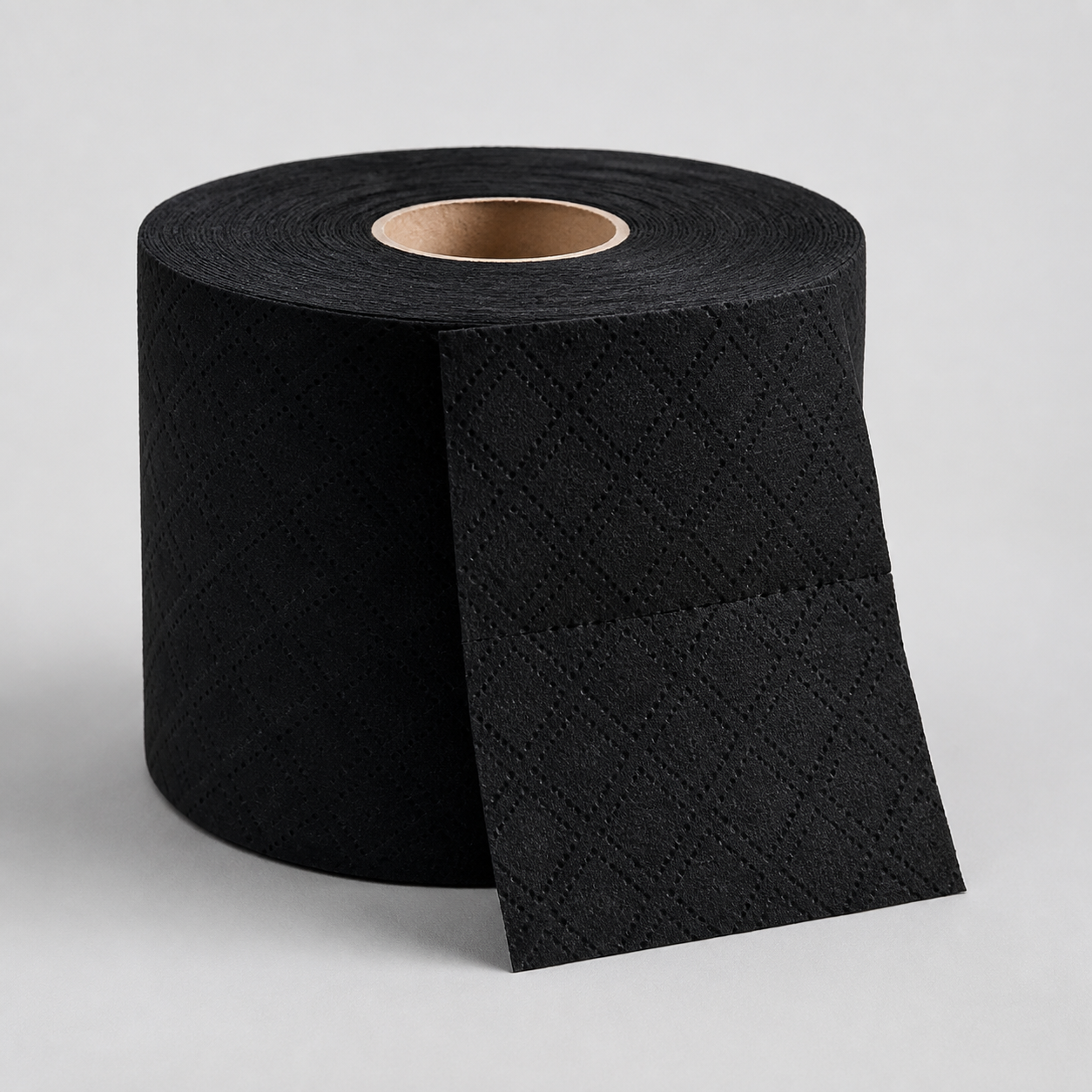 Premium black colored toilet tissue roll