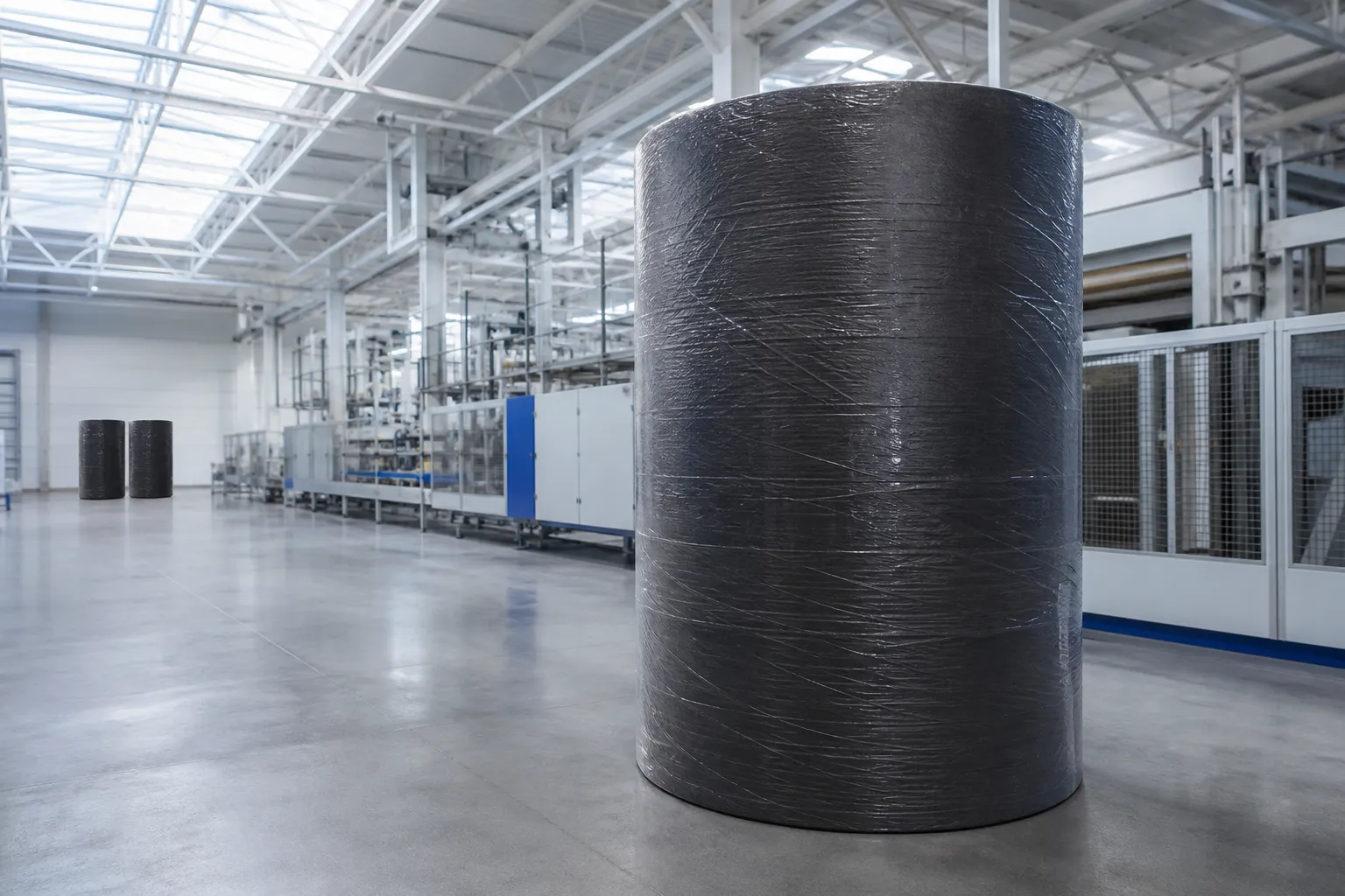 Premium black toilet tissue jumbo roll