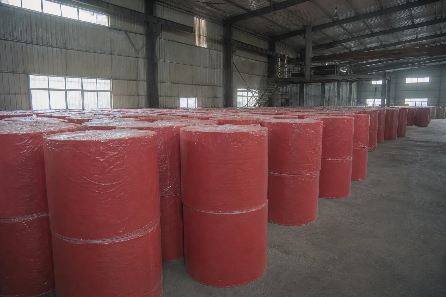Red tissue parent roll for paper napkins