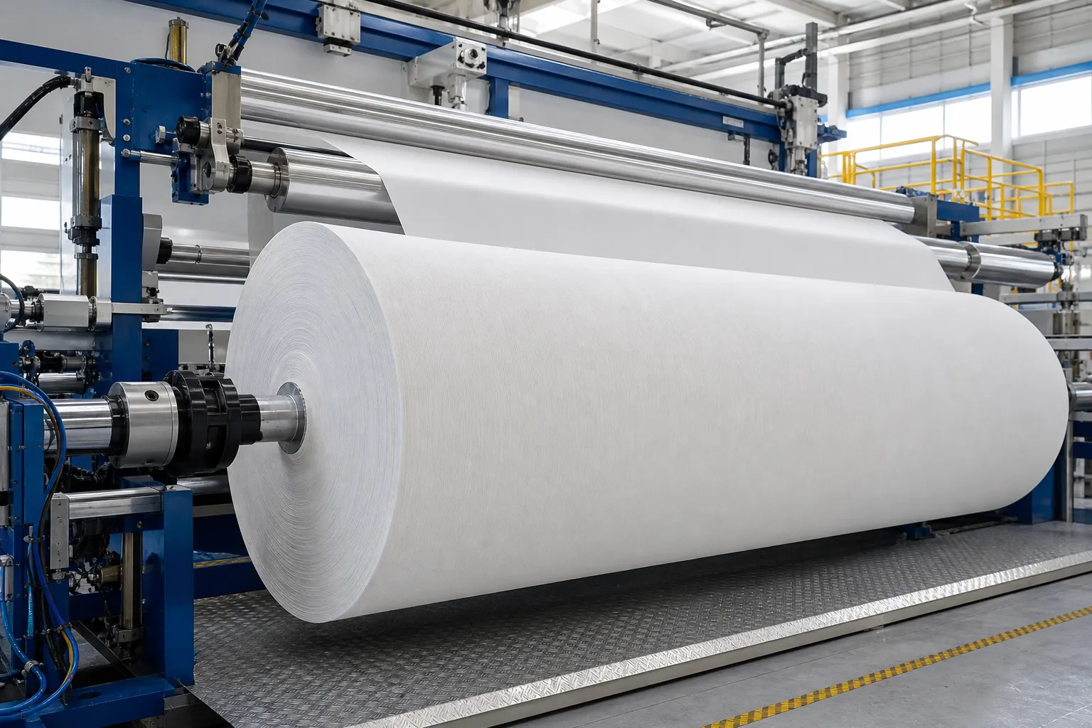 White hand towel jumbo roll for converting